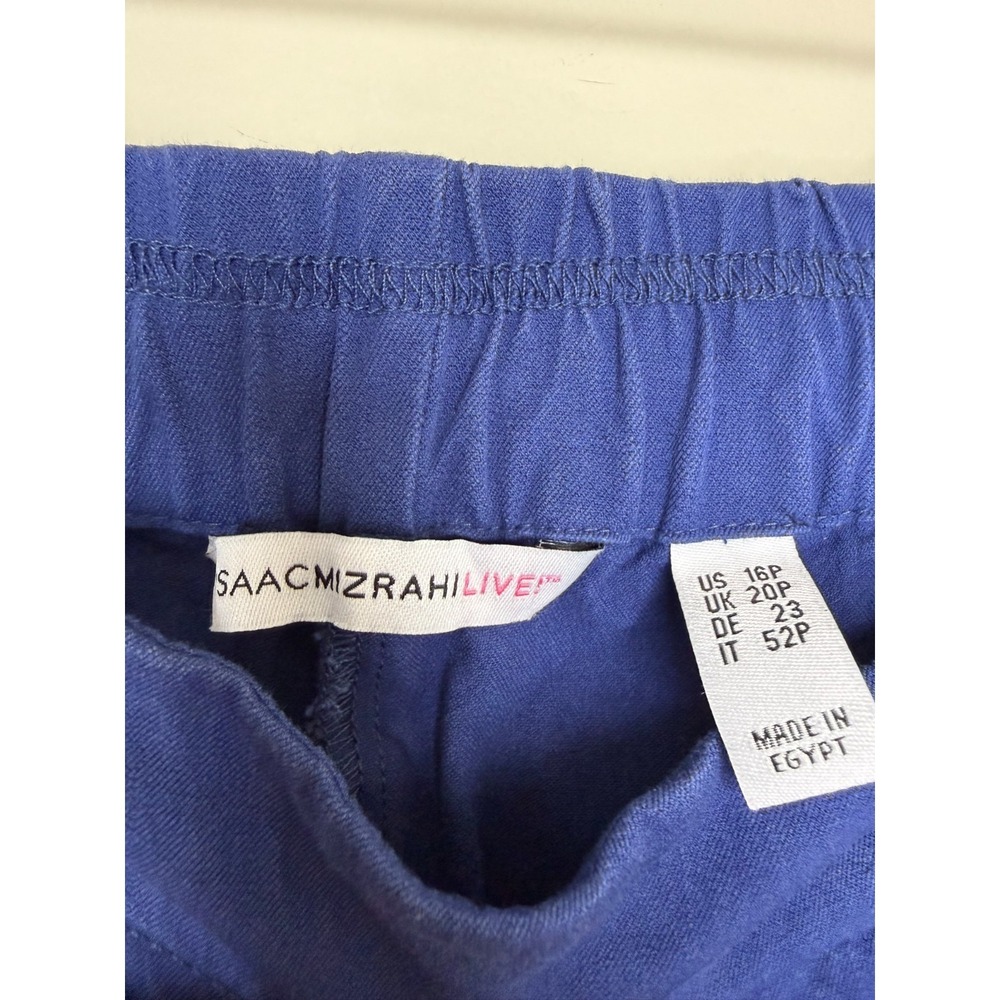 Isaac Mizrahi Live! Petite 24/7 Stretch Icon Crop Pants Deep Blue P16 #11 - Picture 8 of 8
